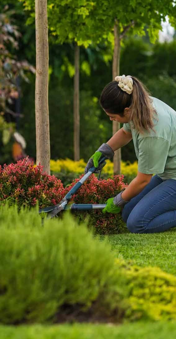 Mantención de plantas de exterior, poda de jardín